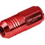 20 PCS Closed End M12x1.25 50mm Tall Red Aluminum Lug Nuts + Adapter
