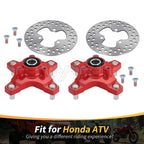 2X Front Wheel Hub & Brake Disc Rotor for Honda TRX250EX TRX400EX TRX250X TRX400X (2001–2014)