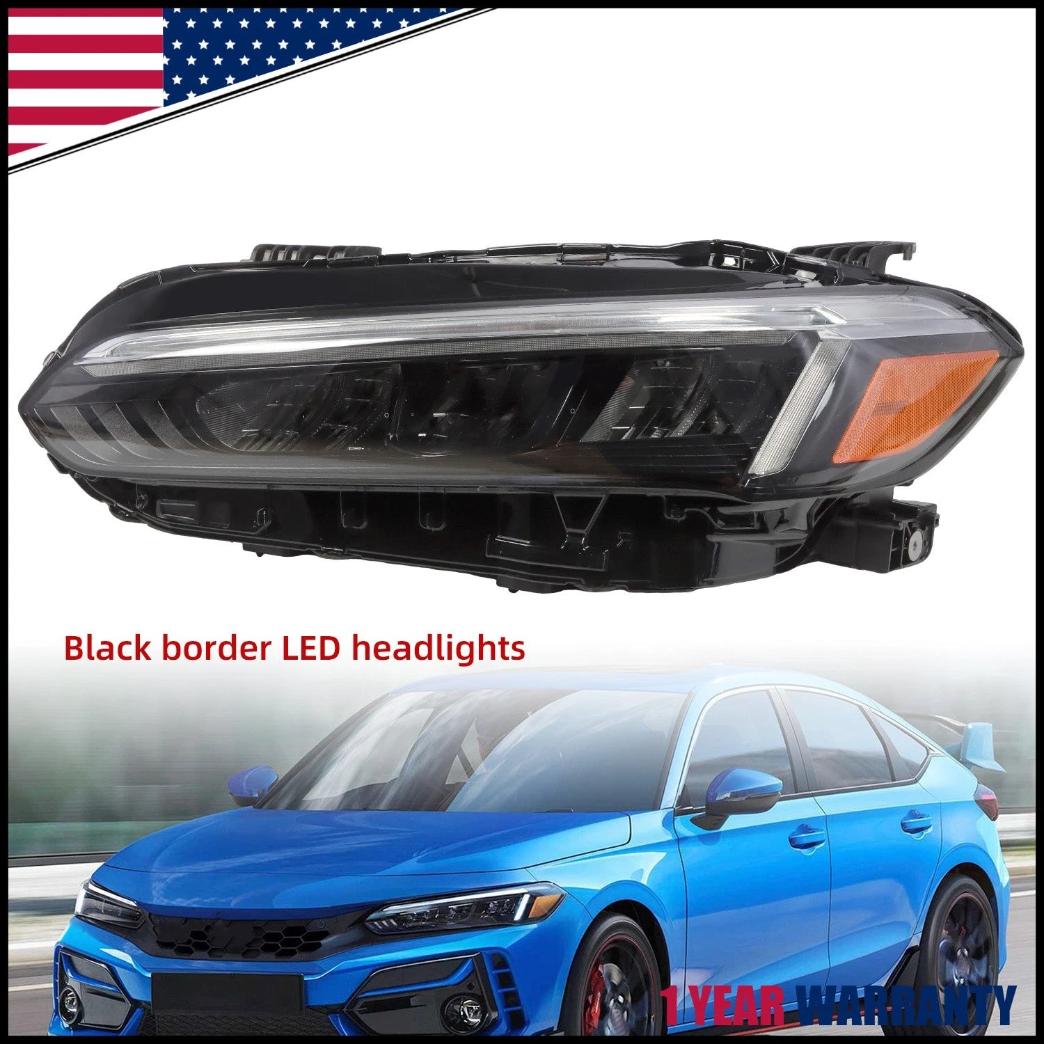 LED Headlight for Honda Civic Sport Touring (2022–2023)