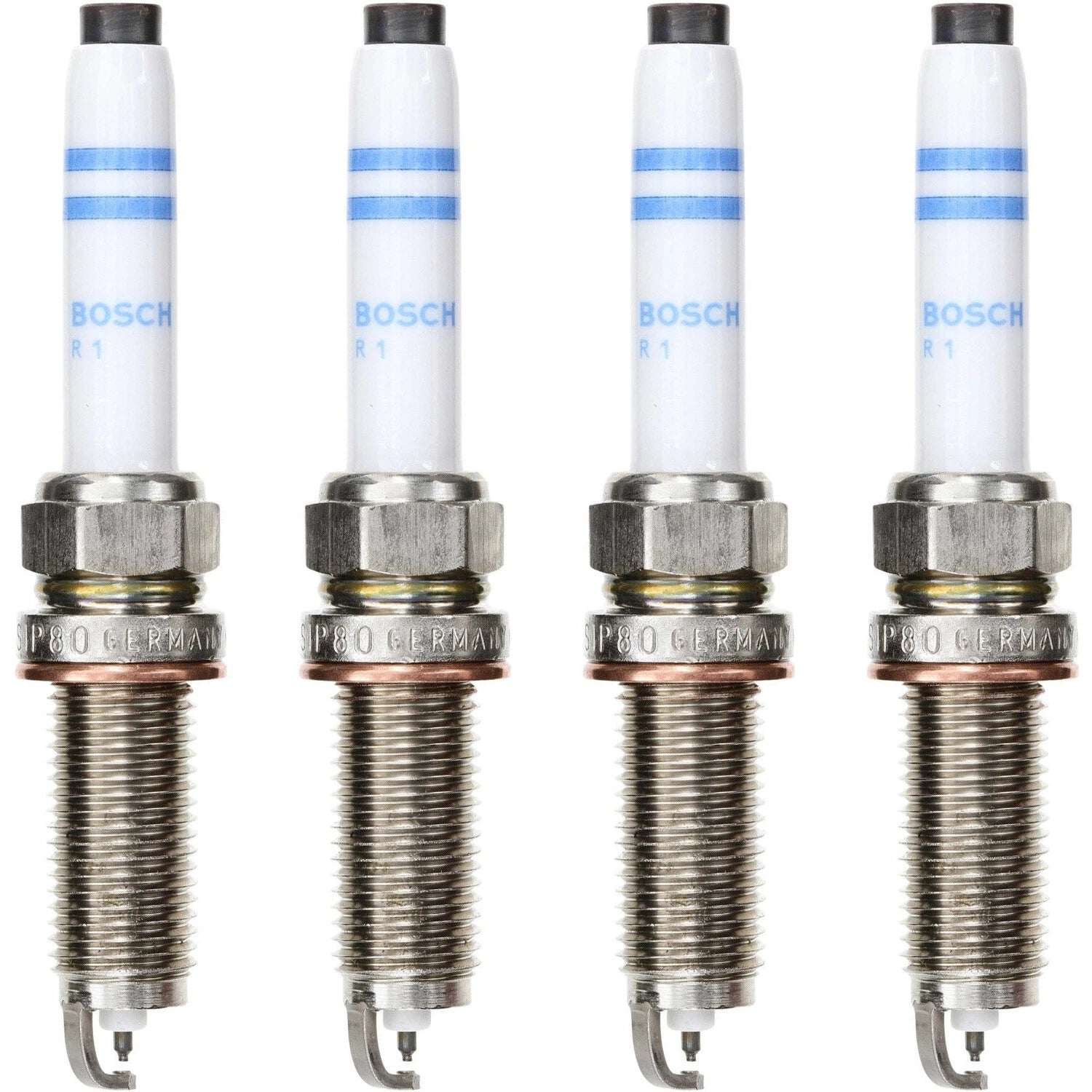 Set of 4 Bosch EVO Double Iridium Spark Plugs for Mercedes W205 C117 X156 (2015–2020)