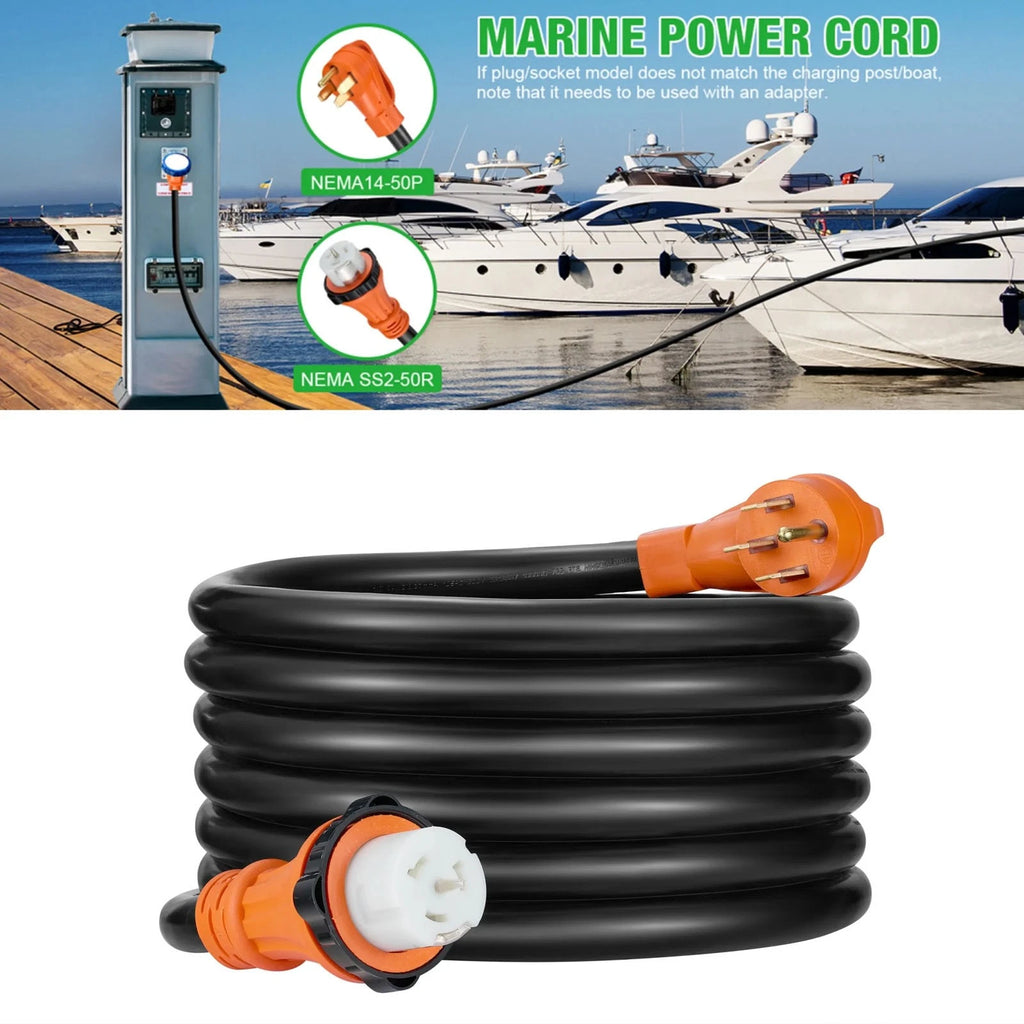 25FT 50 Amp Generator Power Cord for NEMA 14-50P to SS2-50R (2017–2024)