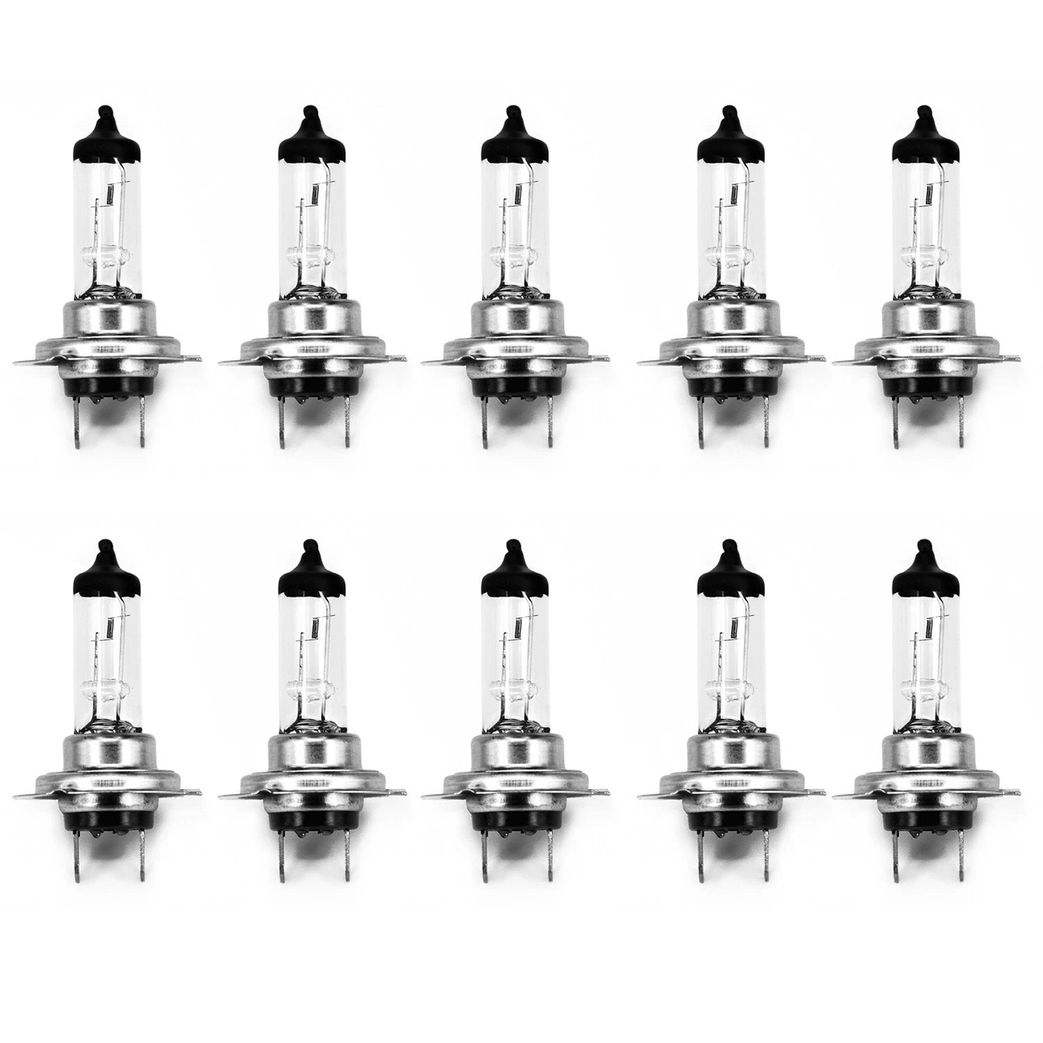 Set of 10 H7 55W 12V 6000K Xenon Halogen Headlight Bulbs