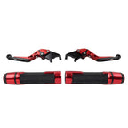 Set of 2 Red Extendable Brake Clutch Levers for Yamaha TMAX 500/560 (2017–2023)