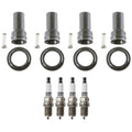 Set of 4 Denso Standard Spark Plugs & Coil Boots for Accent Rio Rio5