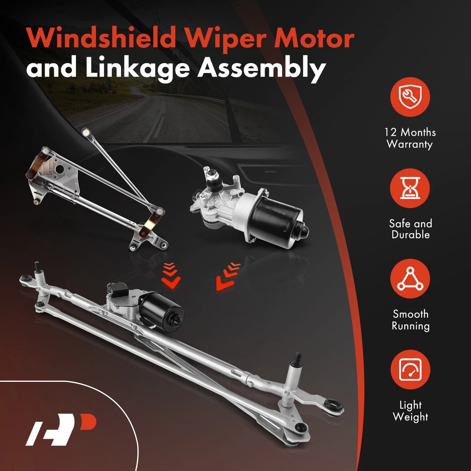 Front Wiper Motor & Linkage Assembly for Chevy Silverado 1500 (2019-2023)