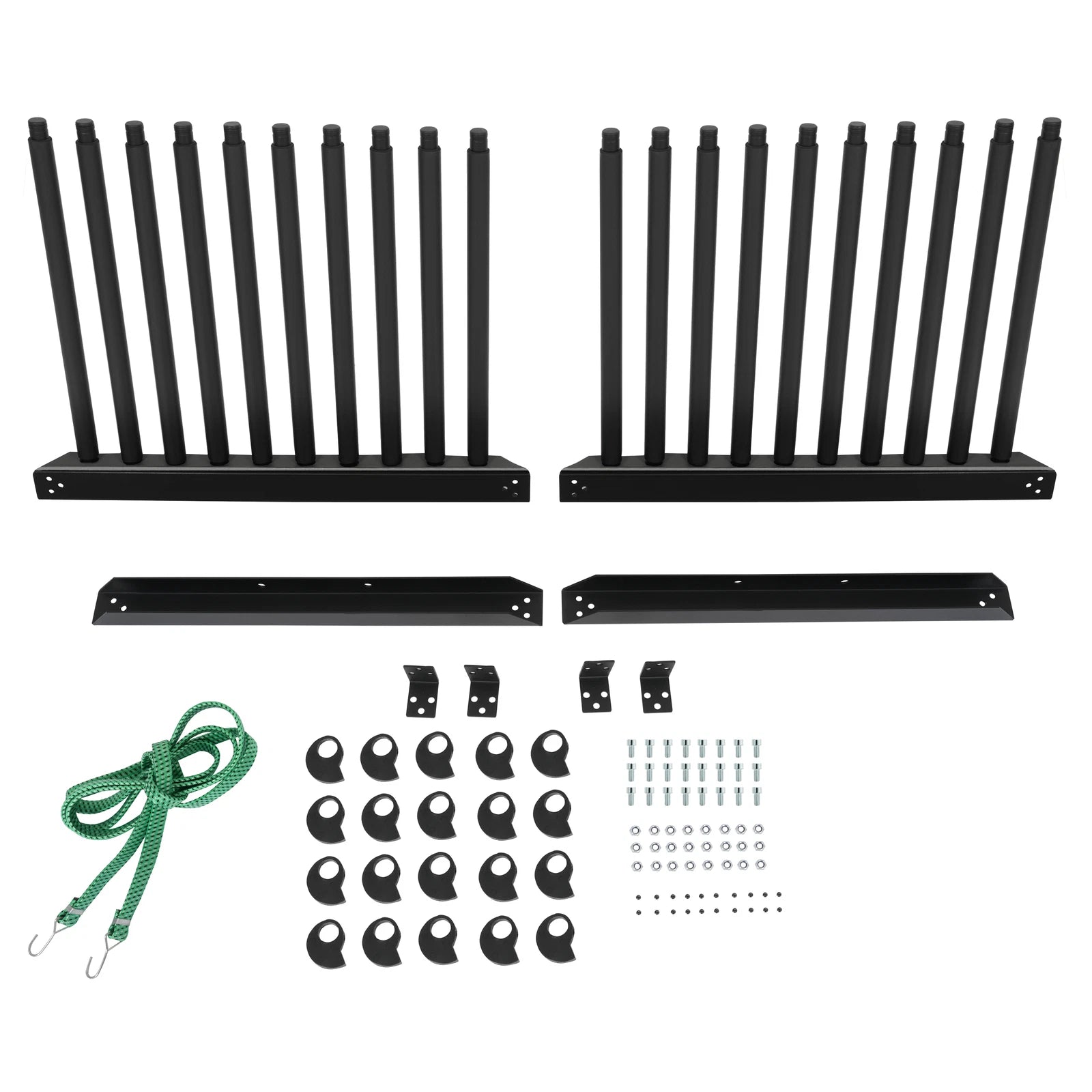 Black Steel Windshield Rack for Auto Glass Cargo (9 Lite)