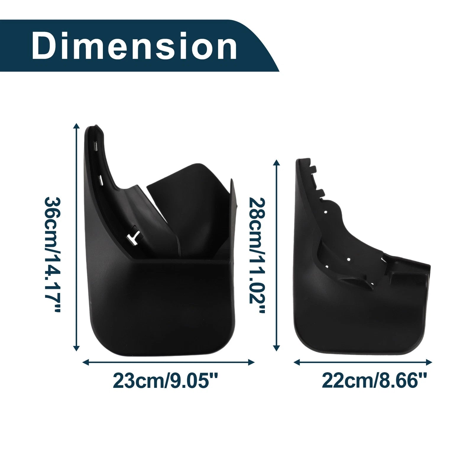 Set of 2 Mud Flaps Splash Guards for Volkswagen Sharan (2004–2007)