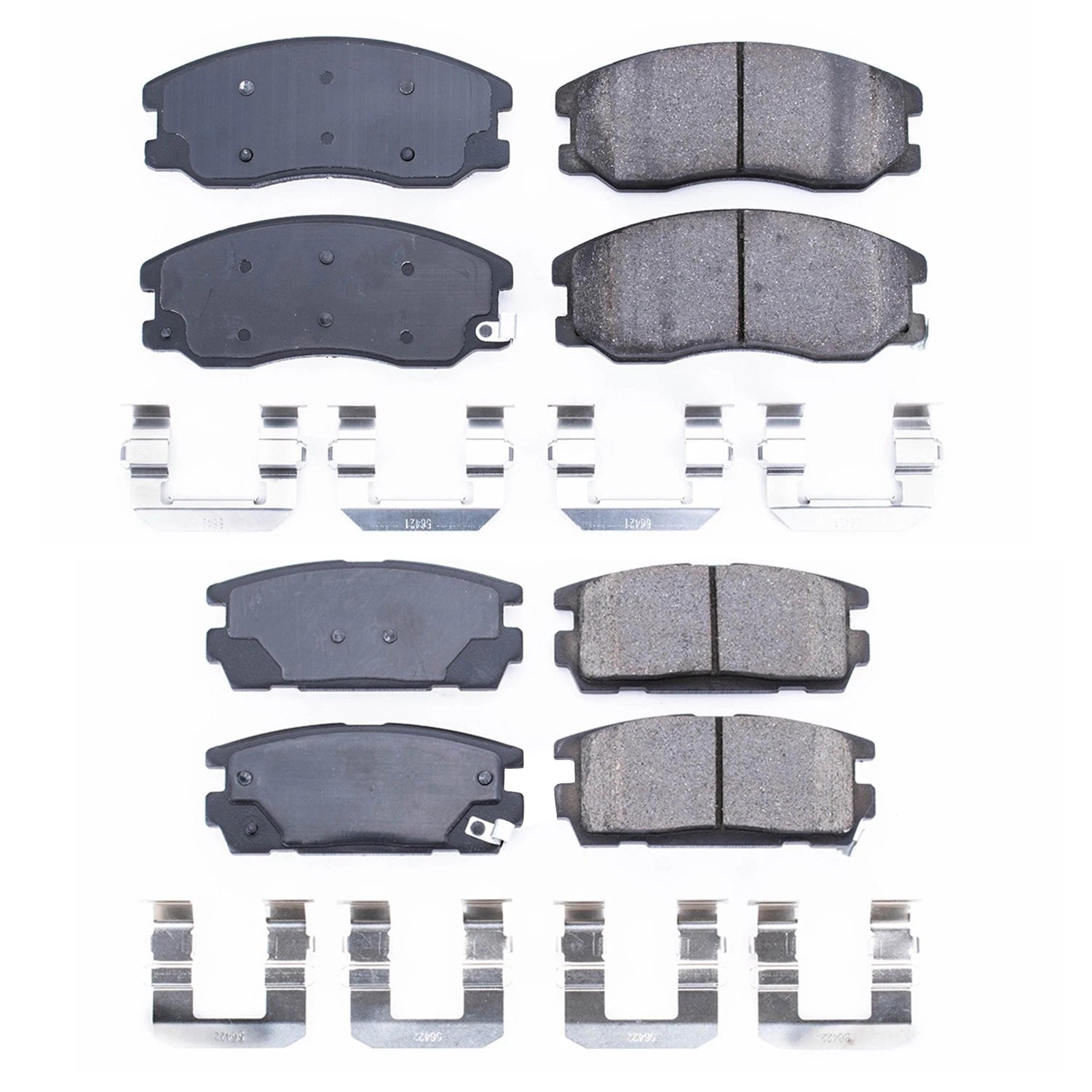 PowerStop 2X Front Rear Carbon Fiber Ceramic Brake Pads Kit for Captiva XL-7 (2001–2006)