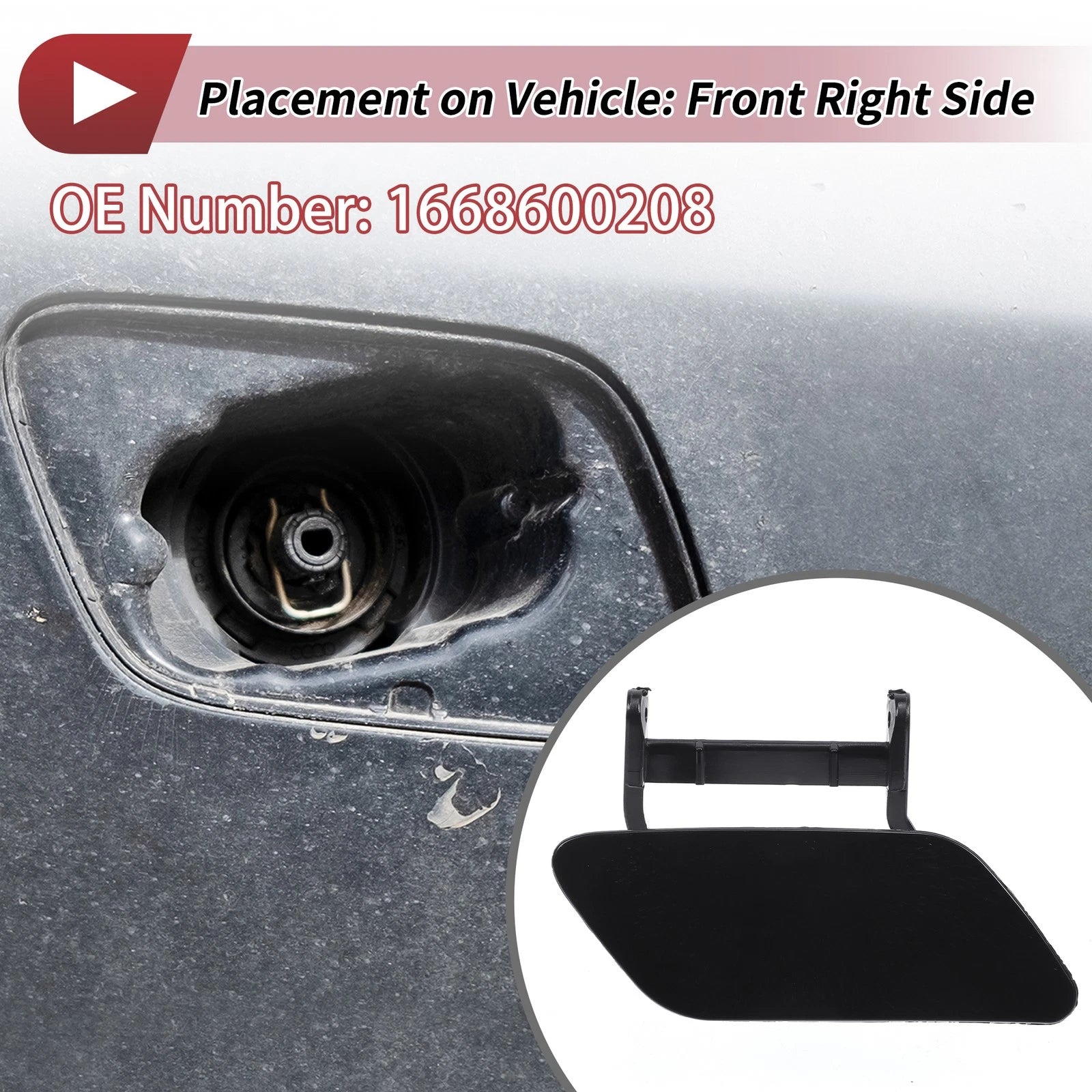 Bumper Headlight Washer Nozzle Cover Cap for Mercedes-Benz ML63 (2012–2015)