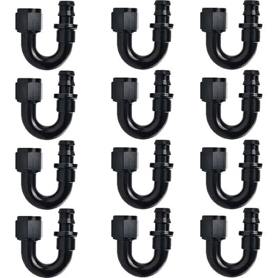 -10 AN 180-Degree Push-On Lock Hose Barb Fitting for Oil/Fuel Lines (2010–2010)