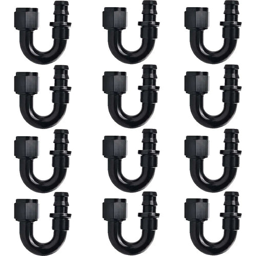 -10 AN 180-Degree Push-On Lock Hose Barb Fitting for Oil/Fuel Lines (2010–2010)