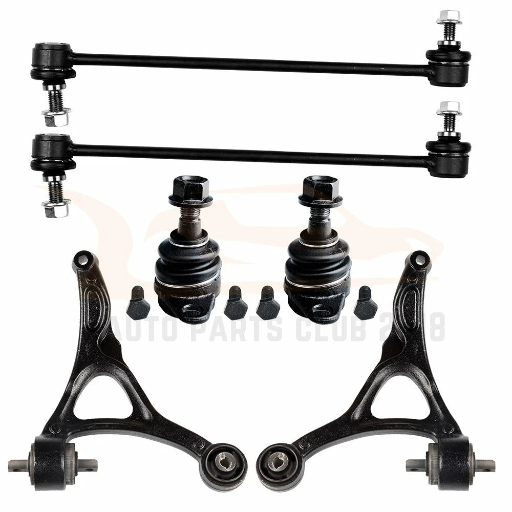Set of 6 Front Lower Control Arms Ball Joints Sway Bars for Volvo XC90 (2003–2014)