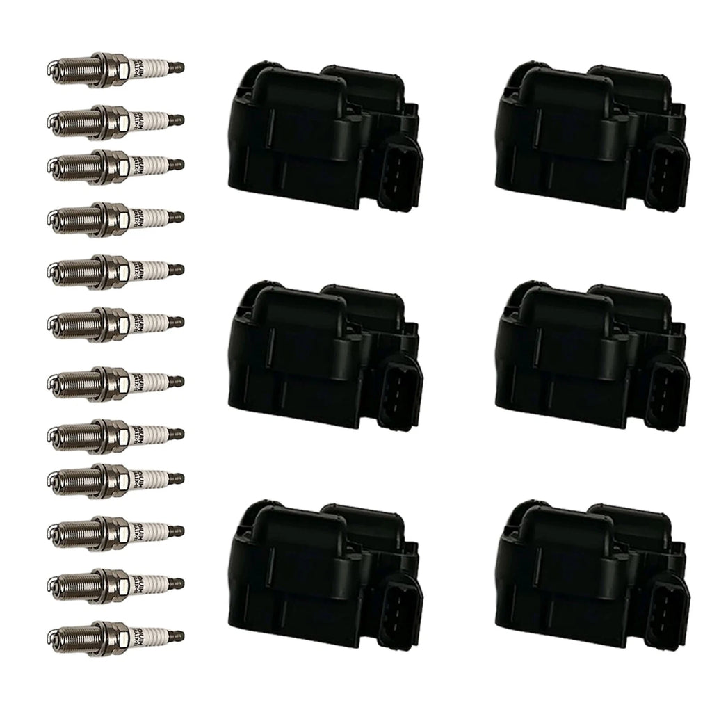Set of 6 Ignition Coils & 12 Spark Plugs for Mercedes-Benz C-Class