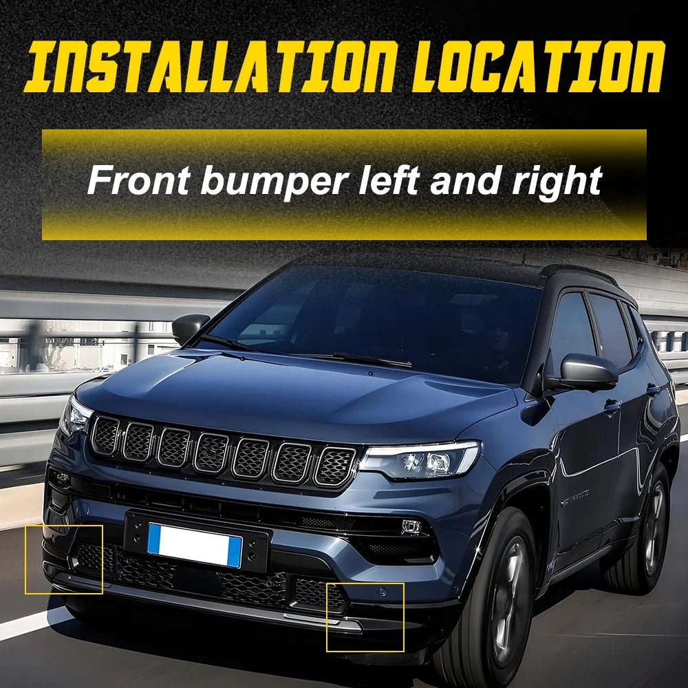 Set of 2 Bumper Brackets for Jeep Compass (2017-2024) Front Left & Right