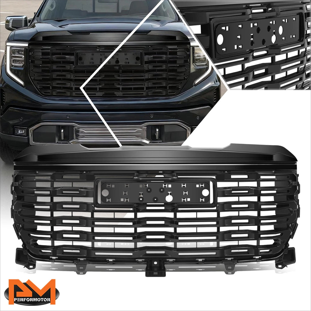 Matte Black Denali Style Mesh Front Grille for GMC Sierra 1500 (2022–2025)