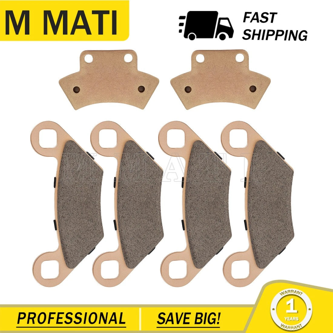 Sintered Brake Pads Kit for Polaris 300 400L Trail Boss 300
