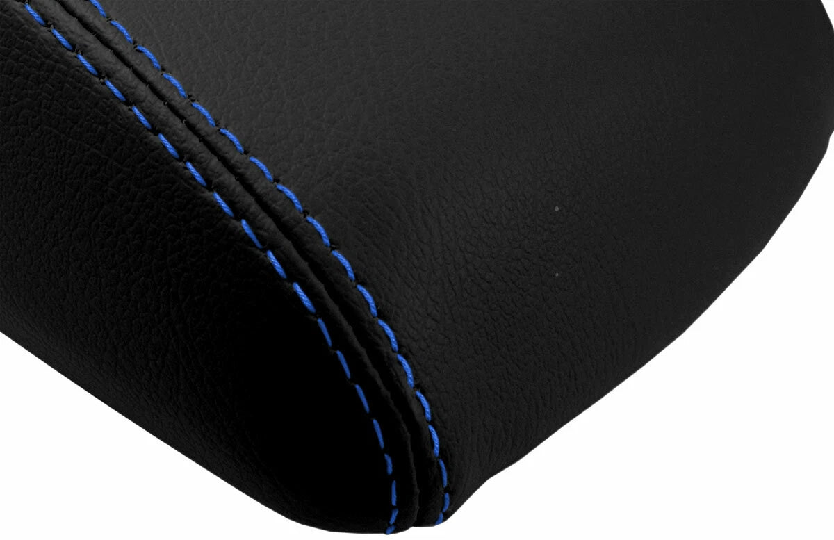 Console Lid Armrest Cover for Ford Focus (2012–2018) - Black Blue Stitch