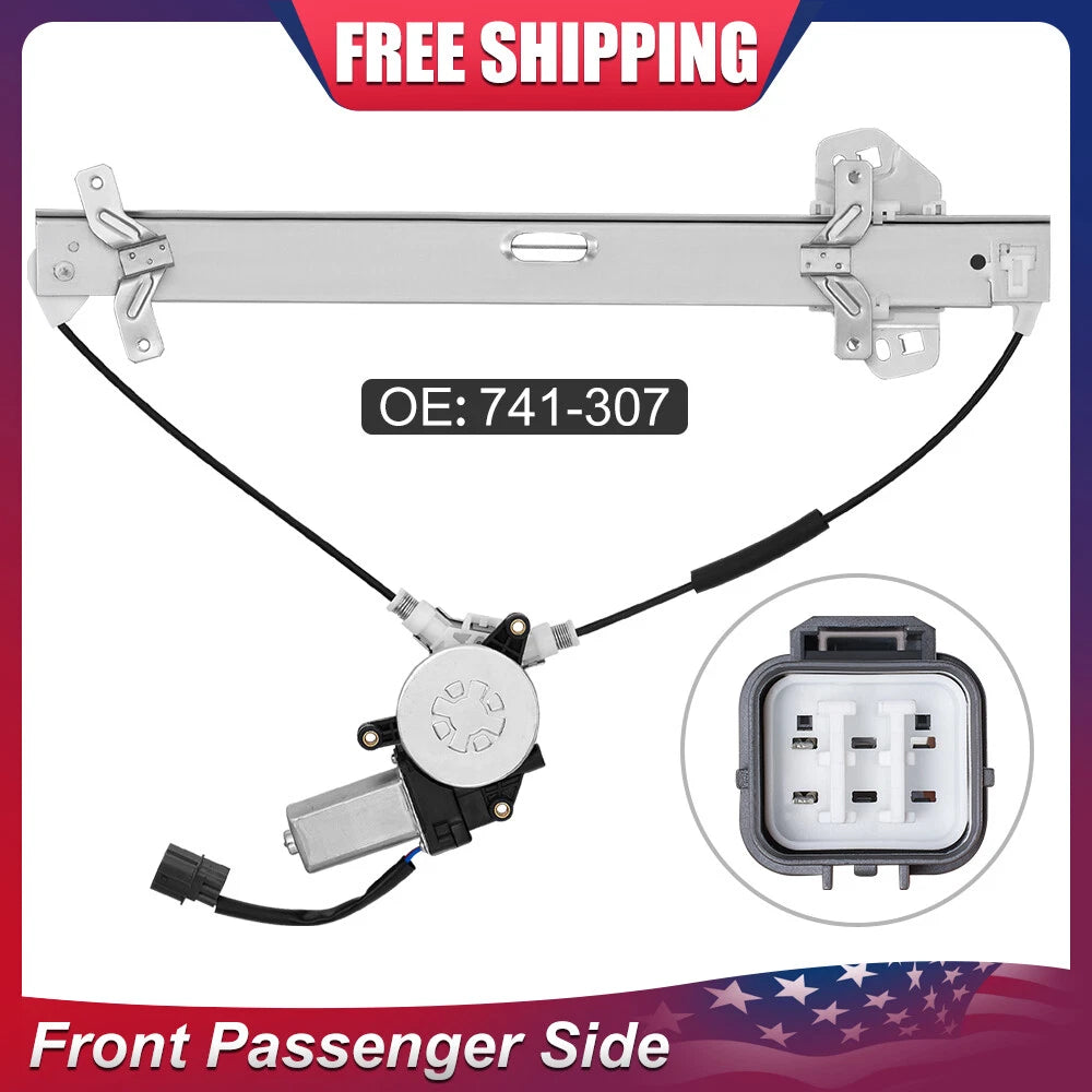 Power Window Regulator w/ Motor for Honda Accord (2003–2007) Front Right 741-307