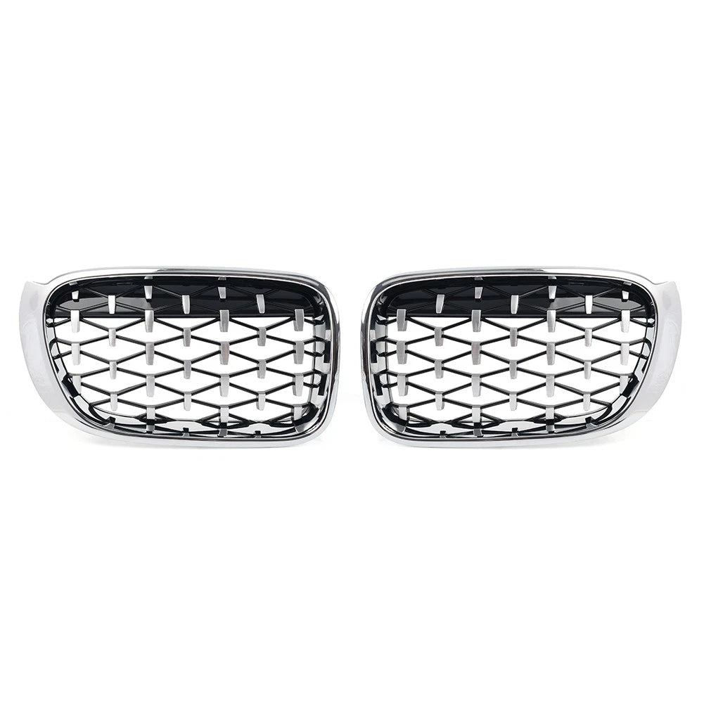 Set of 2 Front Bumper Kidney Grilles Chrome for BMW X3 F25, X4 F26 (2014–2017)