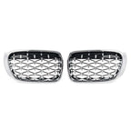 Set of 2 Front Bumper Kidney Grilles Chrome for BMW X3 F25, X4 F26 (2014–2017)