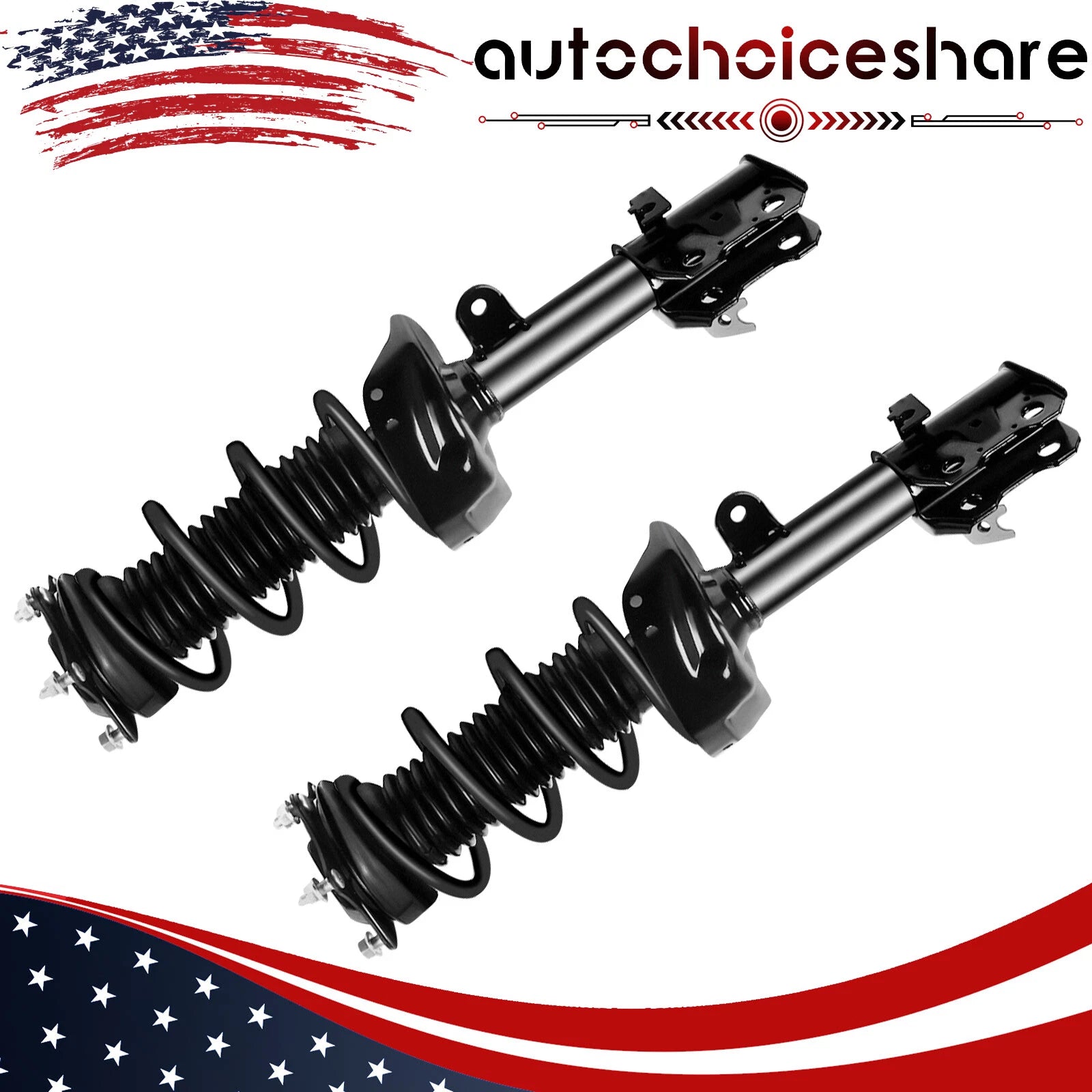 Set of 2 Front Loaded Struts & Coil Springs for Honda CR-V (2007–2014)