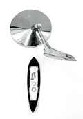 Rear View Side Mirror Chrome Round Bowtie for Chevy Full Size 1963–1964