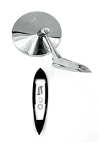 Rear View Side Mirror Chrome Round Bowtie for Chevy Full Size 1963–1964