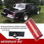 2X Clear Lens Red LED Rear Side Marker Lights for Oldsmobile Cutlass (1981–1988)