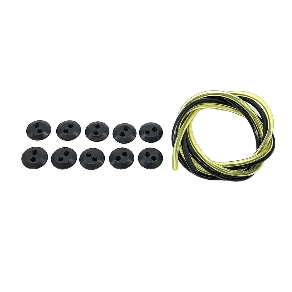 2m Flexible Fuel Line & 10 Dual-Hole Grommets for Power Trimmers