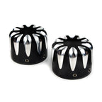 Black CNC Front Axle Cap Nut Cover for Harley Electra Glide Sportster