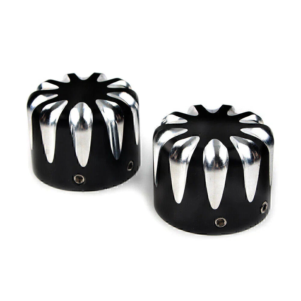 Black CNC Front Axle Cap Nut Cover for Harley Electra Glide Sportster