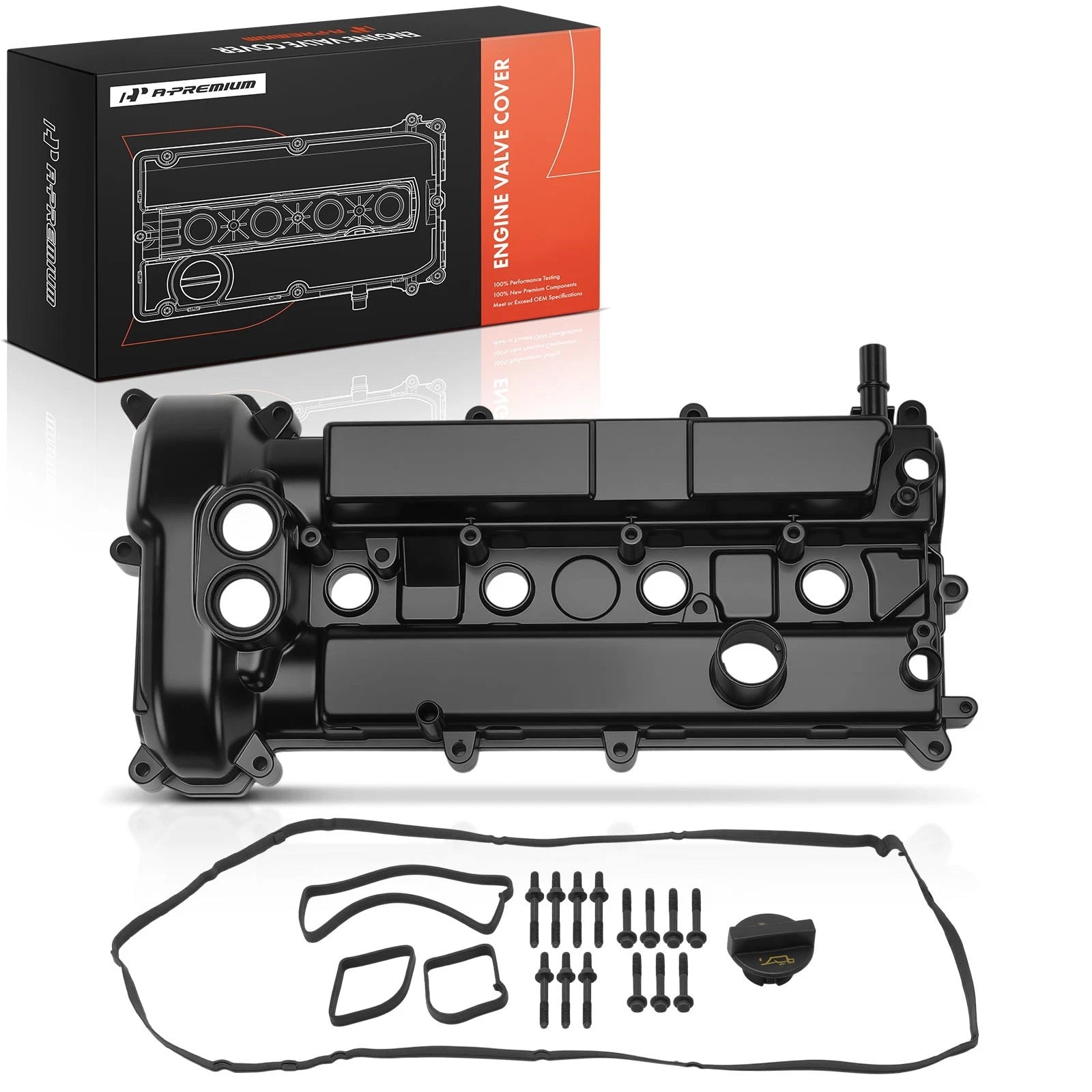 Aluminum Engine Valve Cover with Cap & Gasket for Ford Focus (2012–2014)