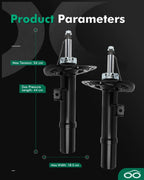 Pair Front Shock Absorber Struts for Honda Civic (2016–2021) & Insight (2019–2022)