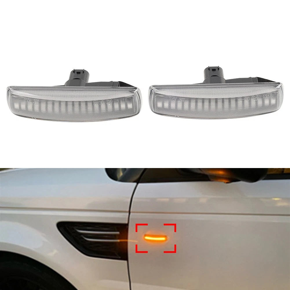 LED Amber Side Marker Lights for Range Rover Sport Discovery LR3 LR4 LR2 (2006–2013)