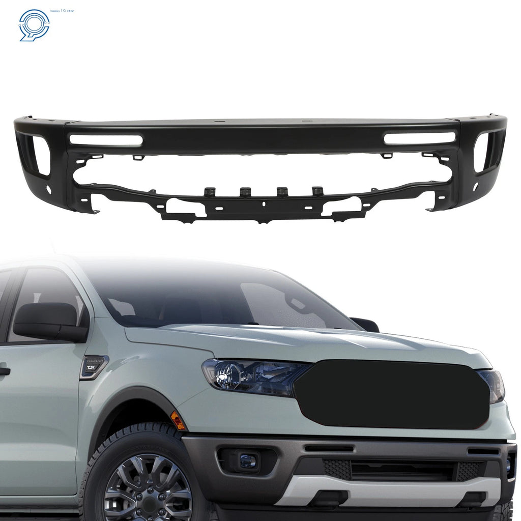 Black Split Front Bumper for Ford Ranger (2019–2023) with Sensor Hole