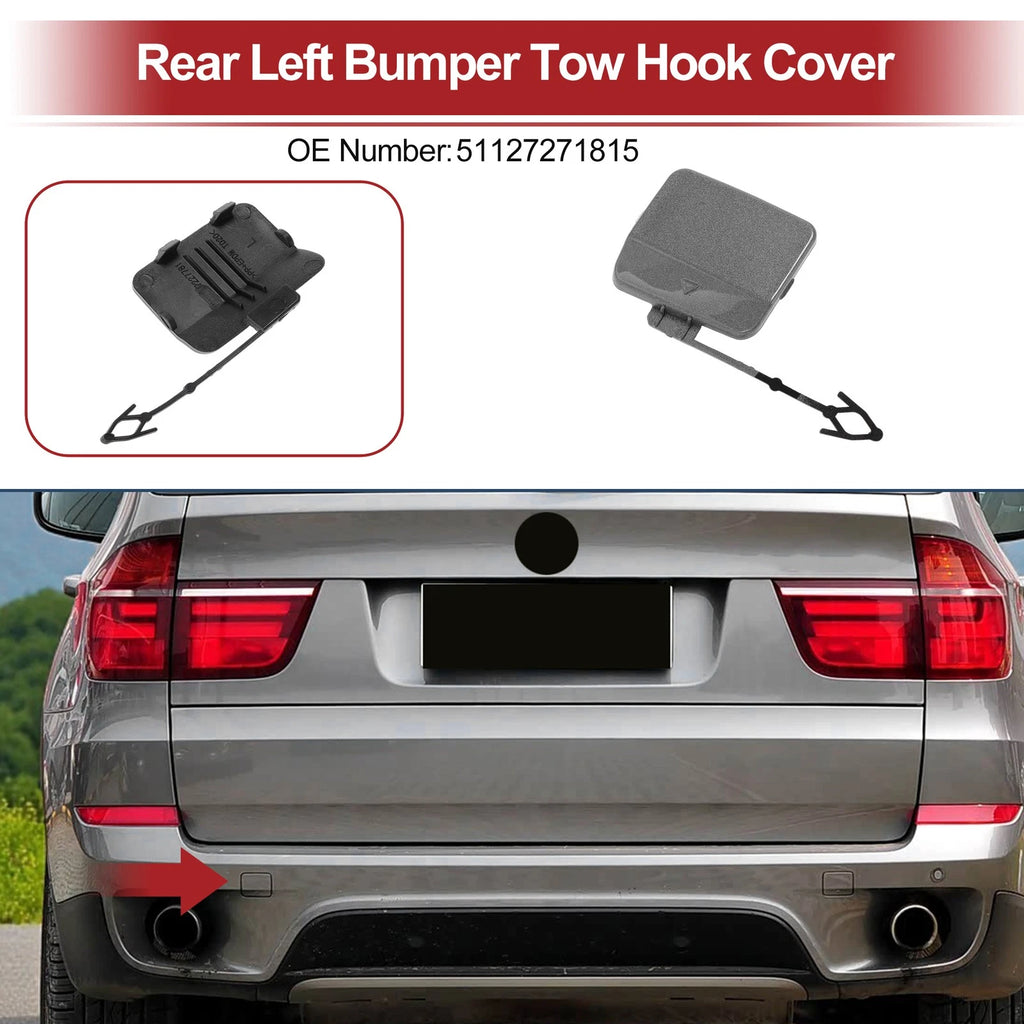 Tow Hook Cover Cap for BMW X5 E70 (2011–2013) No. 51127271815 Gray