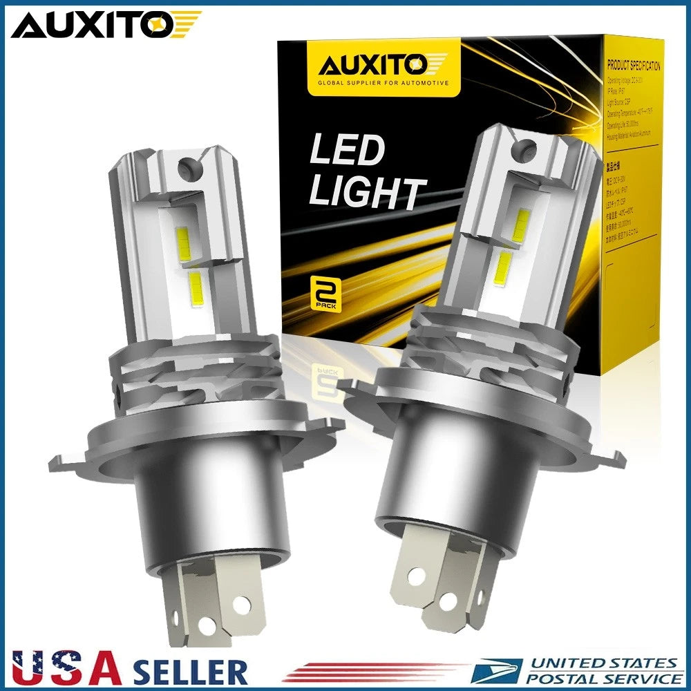 2X LED Headlight Bulbs for H4 9003 (20000LM, High Low Beam)