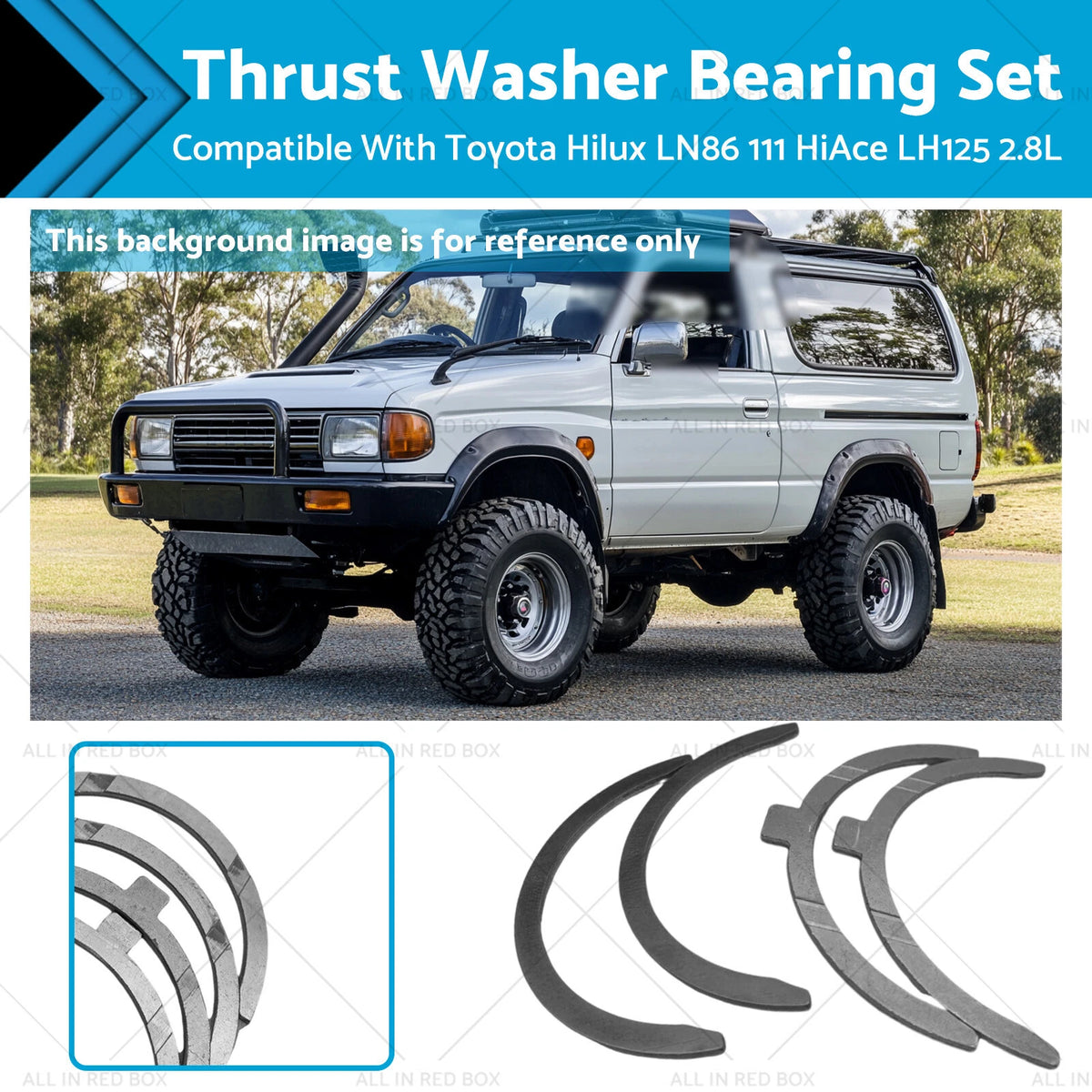 Thrust Washer Bearing Set for Toyota Hilux LN86, 107, 111, HiAce LH125 (2.8)