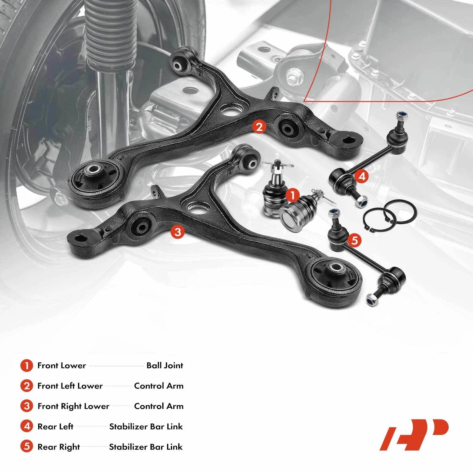 6X Control Arm Ball Joint Assembly for Honda Accord (2003-2007)