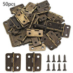 50Pc Antique Bronze Tiny Hinge for Jewelry Box Door (18x16mm)