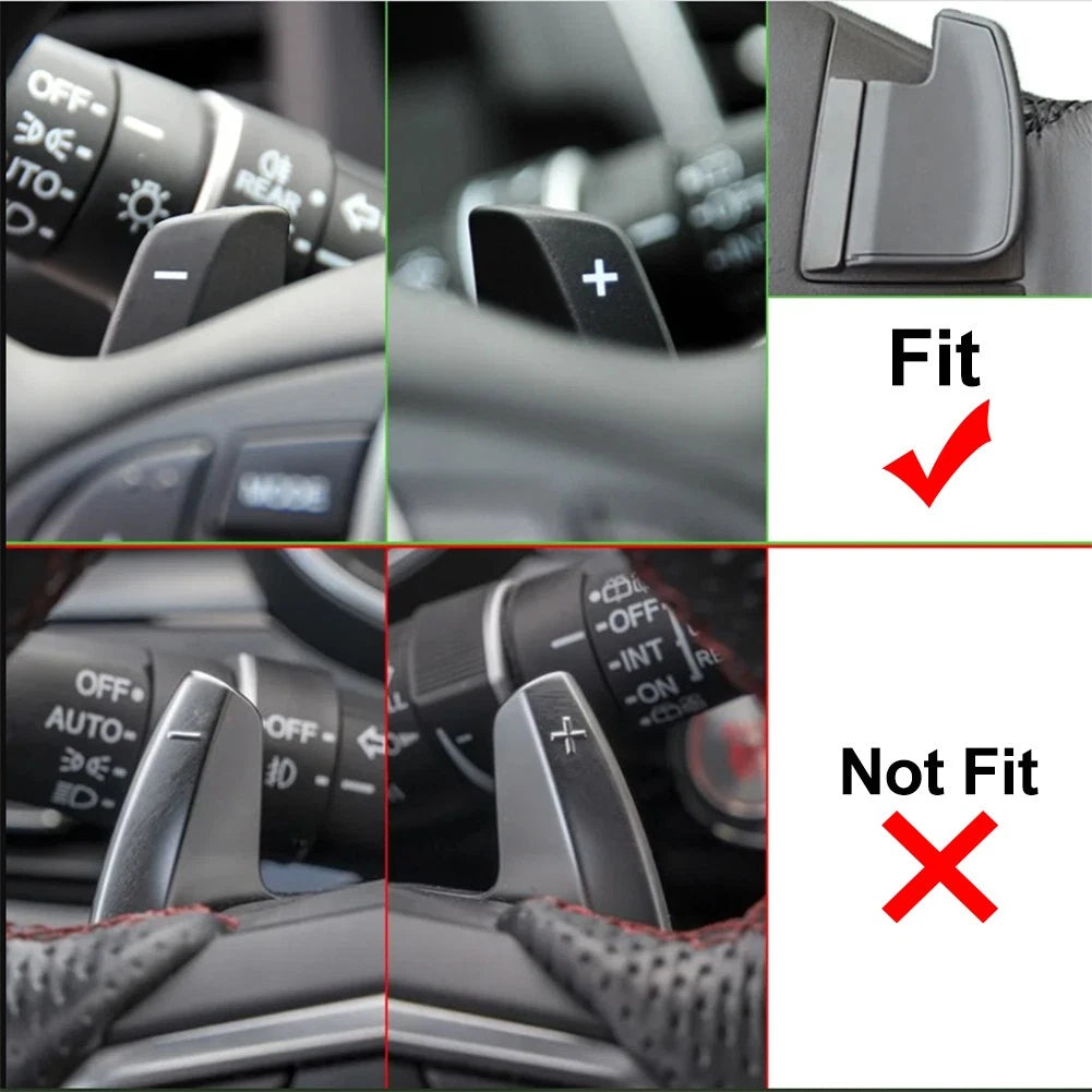 Steering Wheel Shifter Paddle Extensions for Honda Acura MDX ILX (Carbon Red)