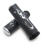 Flame Angry Fire Handlebar Grips for Harley Suzuki 1" 25mm