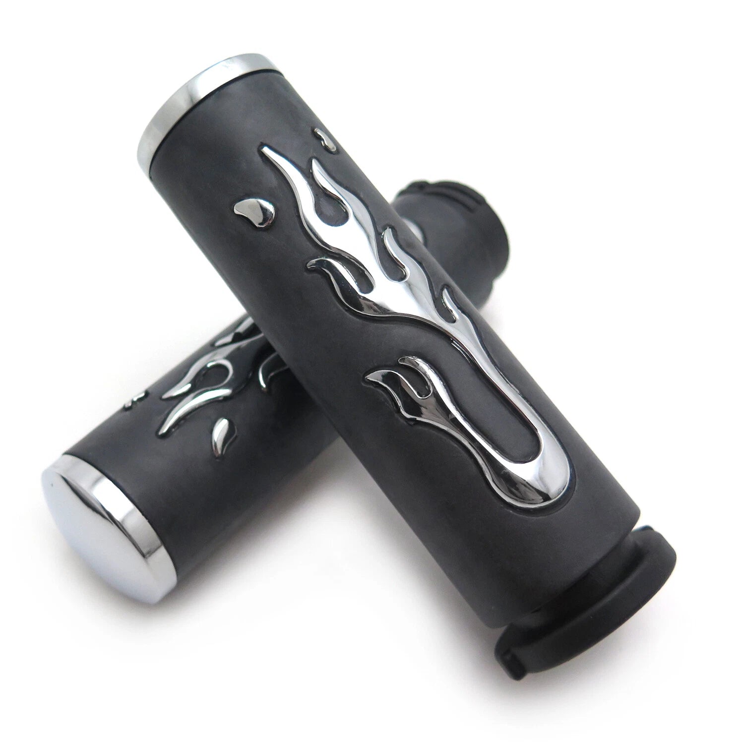 Flame Angry Fire Handlebar Grips for Harley Suzuki 1" 25mm