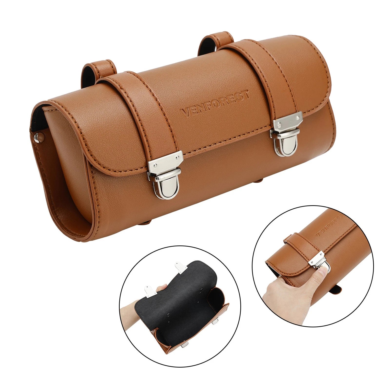Front Bag Saddlebag Tool Bag for Motorcycle (Universal Fit)