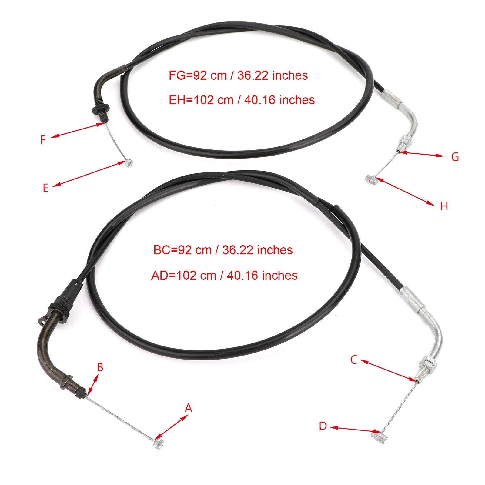 Throttle Cable Wires for Yamaha XVS1100 Drag Star (1999–2003) 5PB-26311-10
