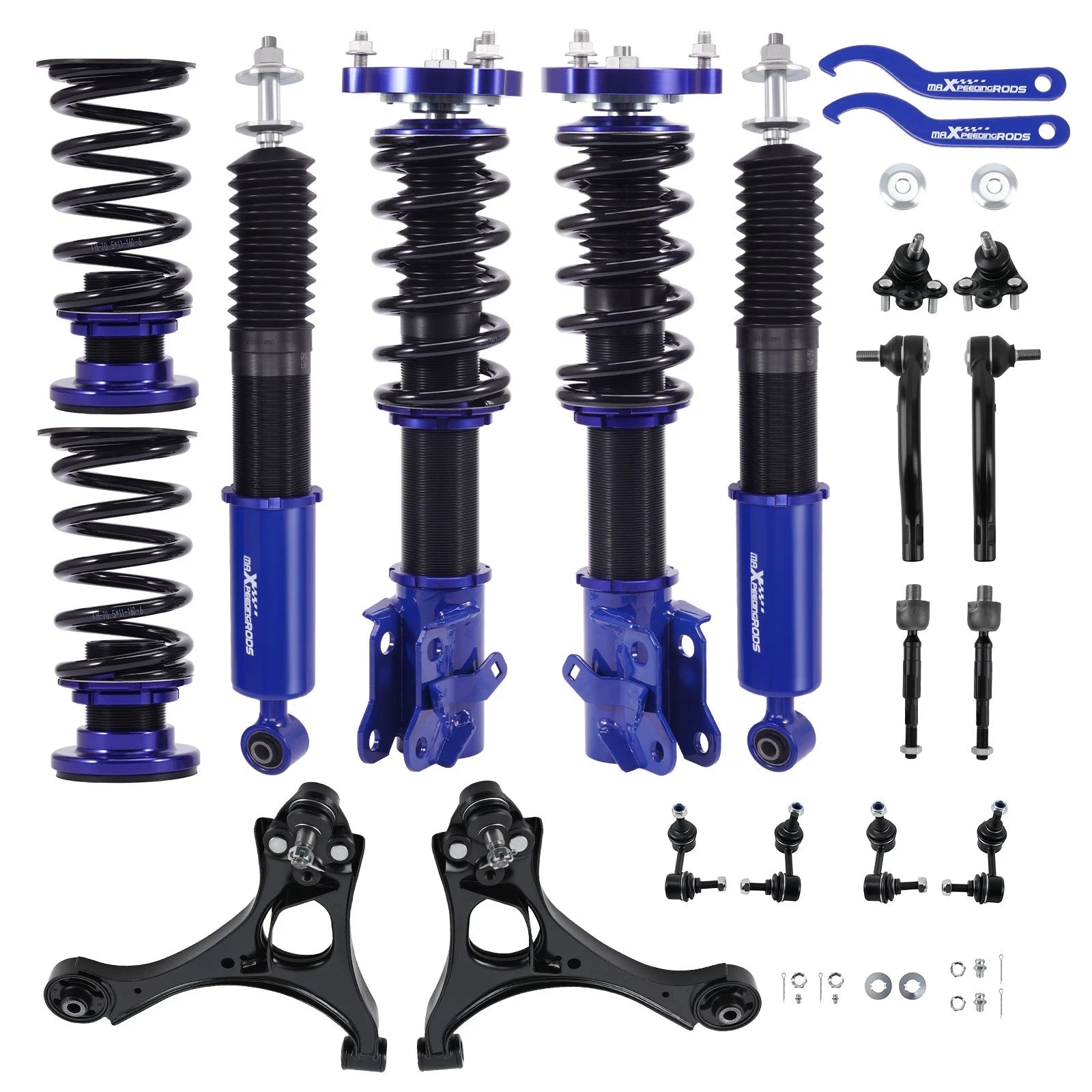 Adjustable Coilovers + 12Pcs Control Arm Kit for Honda Civic (2006–2011)