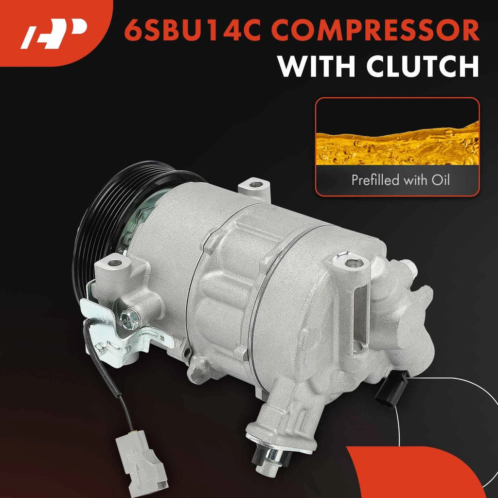 A/C Compressor with Clutch for Jeep Renegade Fiat 500X (2015–2023)