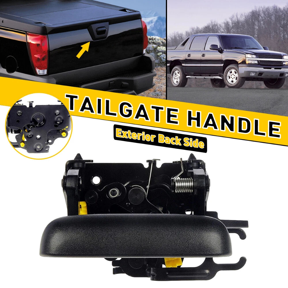 Tailgate Handle for Chevrolet Avalanche (2002–2006) Black Exterior