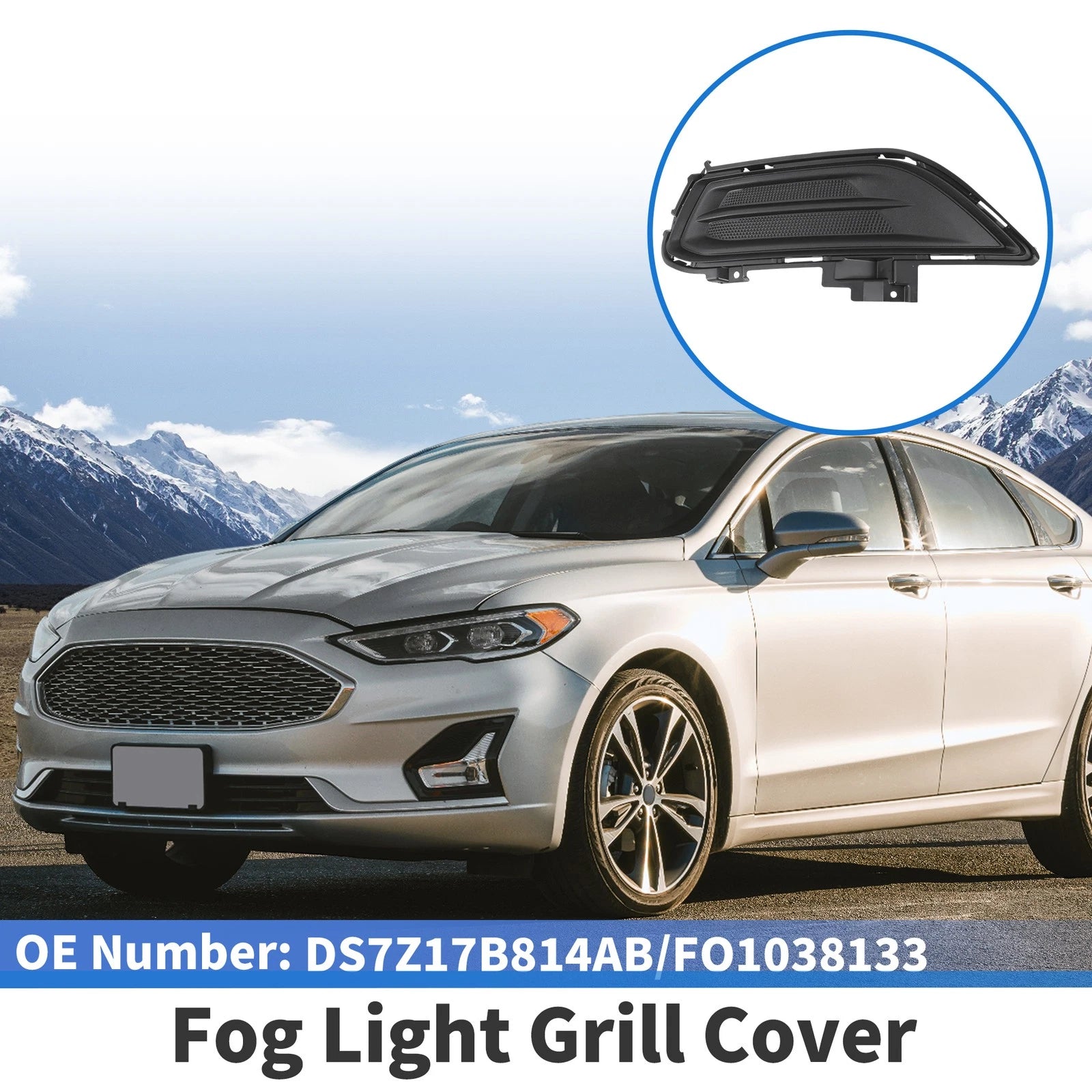 1 Pc Fog Light Grill for Ford Fusion (2013–2016) No.DS7Z17B814AB ABS