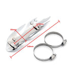 Chrome Exhaust Muffler Pipe Heat Shield Cover for Cafe Racer Bobber